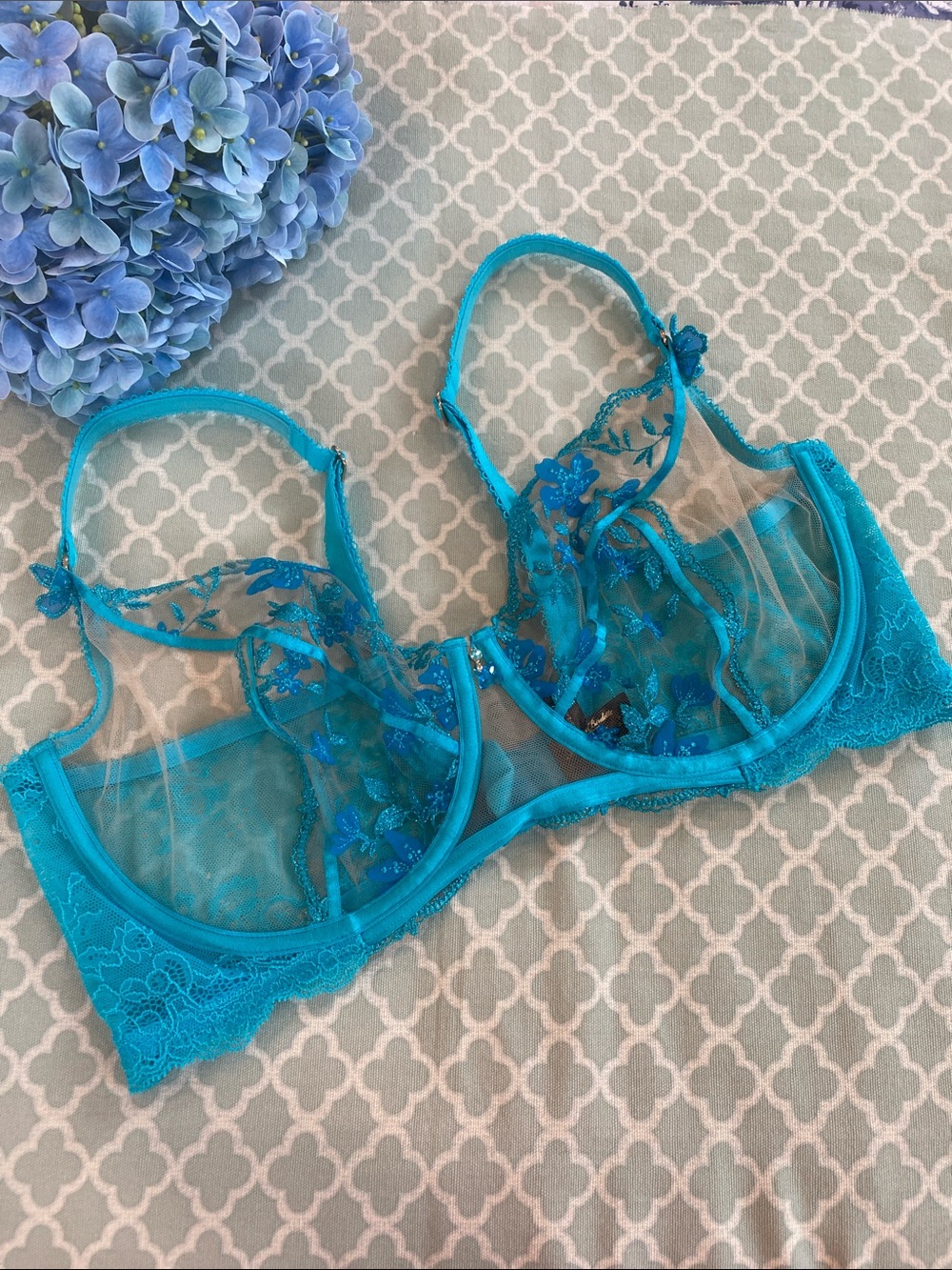 Honey Birdette Sabrina Turquoise Bra 40G